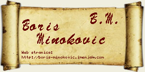 Boris Minoković vizit kartica